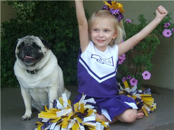 PJ & Georgia Anne cheer for the Tigers!