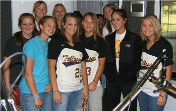 Members of the 2008 Tallassee High School Softball Tigers visit The Wake-Up Call