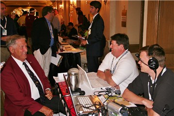 Gene Stallings with Graham Dunn and Michael Butler at SEC Media Days in Hoover